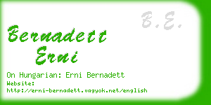 bernadett erni business card